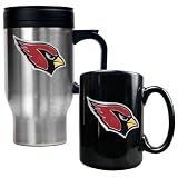 Arizona Cardinals NFL Travel Mug & Ceramic Mug Set - Primary logo
