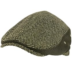 New Herringbone Ivy Buckle Winter Driver Golf Cap Hat Gray * Medium