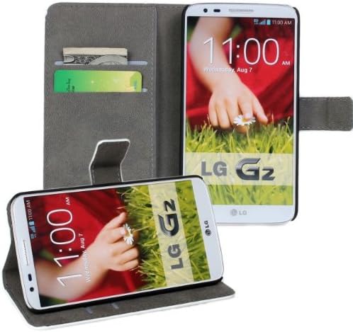 W-RainBow Retro British Style Series Windmill Design Folio Leather Cover Book Stand Protective Case for LG G2(Randomly Presented A Piece Winder)