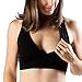 Soft French Terry Nursing Sleep Bra for Maternity / Breastfeeding (X-Large, 2 Pack, Black/Nude)