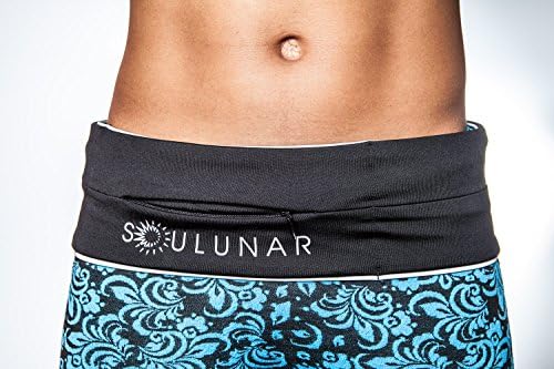 Running waist pack for women,runners or fitness. Exercise belt for phone,passport,keys,fuel and money. Best sports belts in running accessories for women &amp; travel gifts for men. Greater width fits all phones, zip pouch and reflective safety strips(S)