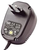 TRANSFORMATEUR D ALIMENTATION ELECTRIQUE UNIVERSEL TREVI TS118 - 220 volts vers 1.5, 3, 4.5, 6, 7.5, 9,12 volts