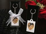 Unique Silver Keychain Photo Frame Favors (Set of 6) - Baby Shower Gifts & Wedding Favors