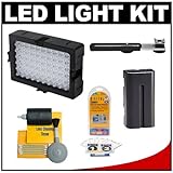 DLC 5600K LED Video Light with Bracket + NP-F550 Battery + Accessory Kit fo ....
