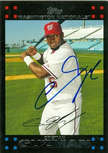 Cristian Guzman Autographed/Hand Signed MLB Baseball Card (Washington Nationals) 2006 Topps #367