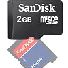 SanDisk 2GB microSD�J�[�h SD�A�_�v�^�t �o���N�i