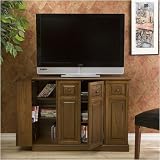 Southern Enterprises CSN6889 Lawrence Entertainment Center in Salem Antique Oak