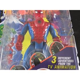  Spider-Man Projectors Marvel Comics 1994 3 Film Disk Action Figure, Requires Batteries Not Included