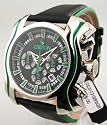 MENS CROTON LEATHER CHRONO DATE WATCH CC311219BSGR
