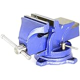 HFS (TM) 4" Heavy Duty Bench Vise - 360 Swivel Base with Lock, Big Size Anvil Top, 12lbs