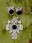 Onyx jewelry set, 'Antique Grace' 1.3" W x 2.0" L