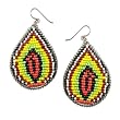 African Designed Teardrop Beaded Earrings