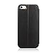 Iphone 5,5S,SE Slim Case, Befen Soft Genuine Leather Flip Slim Case, Stand Feature for Apple iPhone 5 / iPhone 5S / iPhone SE - Black