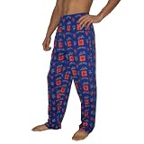 Mens MLB New York Mets Cotton Thermal Sleepwear / Pajama Pants - Blue (Size: M)