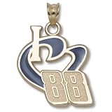 Dale Earnhardt Jr #88 Gold Plated I HEART 88 PENDANT  ENAMELED BLUE
