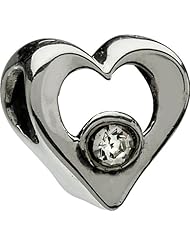 Authentic Chamilia Charm "Jeweled Heart" Clear CZ JA-14