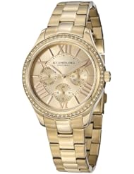 Stuhrling Original Womens 391LS.02 Regent Lady Majestic Quartz Swarovski Gold Tone Watch