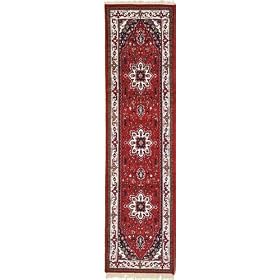 3x10 Red Hand Knotted Wool Kashan Runner Rug by Heritage Unlimited