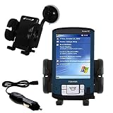 Toshiba e800 Flexible Auto Windshield Holder with Car Charger - Uses Gomadic TipExchange