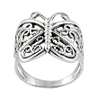 Silver Butterfly Wrap Ring