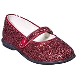 Toddler Girls' Circo  Aniyah Glitter Ballet Flat Red 9.0