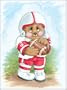 Sports Bear Football Star - Childrens Wall Art, Kids Wall Art, Nursery Wall Art, 8 x 10
