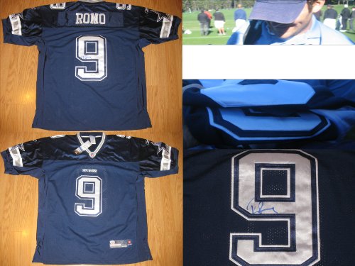 TONY ROMO DALLAS COWBOYS SIGNED,AUTHENTIC JERSEY,WITH PROOF + COA