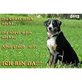 Metall - Warnschild Appenzeller Sennenhund