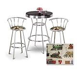 IMAGE OF Chrome Bar Table & 2 Chrome 29