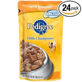 Pedigree Little Champions Complete Grilled Flavors in Sauce with Chicken Food for Dogs, 5.3-Ounce Pouches (Pack of 24)
