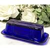 Butter Dish Cobalt Blue Glass