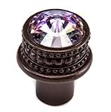 Carpe Diem Hardware 860-12VL Cach Knob with Swarovski Crystals, 1-Inch, Bronze by Carpe Diem Hardwar