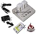 Sporting Goods : Charger Kit: PowerEx MH-C490F Stealth Two Hour 4 Bank 9V Charger w/ 3 x 9.6V batteries