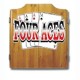 Four Aces Dart Cabinet includes Darts and Board
