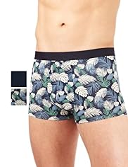 2 Pack Autograph Leaf Print Hipsters with Modal