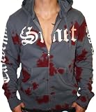 SMET Ed Hardy Christian Audigier Mens Tie Dye Skull American Flag Zip Hoodie Shirt Hooded Sweatshirt