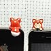Adorable White Panty Hanging Little Red Fox Cat Dust Plug 3.5mm Phone Accessory Cell Phone Plug iPhone Dust Plug Samsung Plug Phone Charm Headphone Jack Earphone Cap Ear Cap Dust Plug