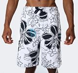 Alki'i Men's Boardshorts - Shiny Hibiscus Print