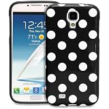 Fosmon DURA Series SLIM-Fit Case Protective Skin Cover for Samsung Galaxy S IV S4 SIV / I9500 - Polka Dots (Black)