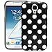 Fosmon Galaxy S4 Case DURA Series Slim-Fit Case Protective Skin Cover for Samsung Galaxy S4 IV / I9500 - Polka Dots (Black)