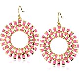 ladies earrings Trina Turk Sunburst Gold And Hot Pi
