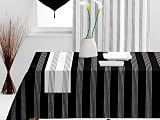 NAPPE RECTANGLE 140*250 cm PARIS NOIR 100 % Coton, Jacquard fil teint