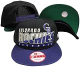 Colorado Rockies Black/Purple Two Tone Snapback Adjustable Plastic Snap Back Hat / Cap