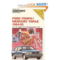 Chilton's Repair Manual: Ford Tempo/Mercury Topaz 1984-92 (Chilton's Repair Manual (Model Specific))