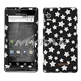 Motorola Droid Black with Sparkle Star Design Protector Case