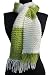 Handmade Acrylic Scarf - Green Apples in the Snow (100% Knitted By Hand)