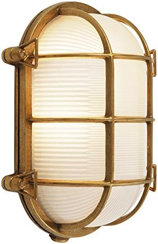 Stone Lighting WO851BRMB6 Outdoor Wall Tortuga Ovale Brass Medium Base Incandescent 60W