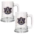 Auburn Tigers NCAA 2pc 15oz Glass Tankard Set by Great American Products