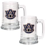 Auburn Tigers 2pc 15oz Glass Tankard Set NCAA College Athletics