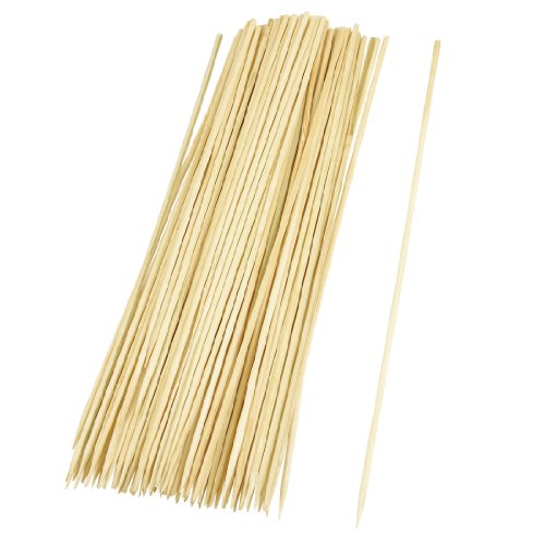 Camping Wooden Color Bamboo Bbq Skewers Barbecue Shish Kabob Sticks 95 Pcs